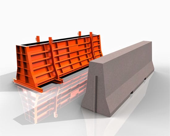 materials used jersey barrier molds