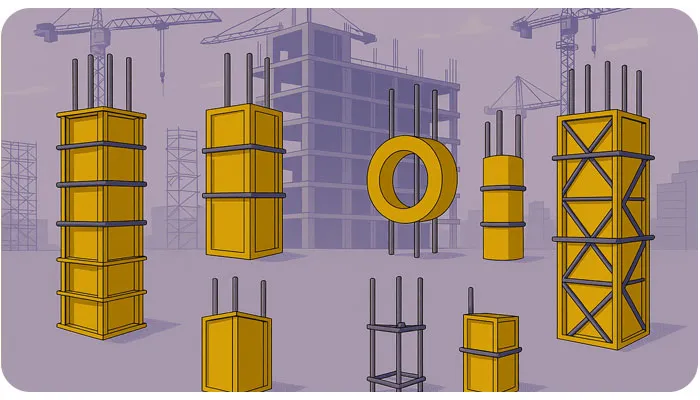 Types of Steel Column Shuttering Systems