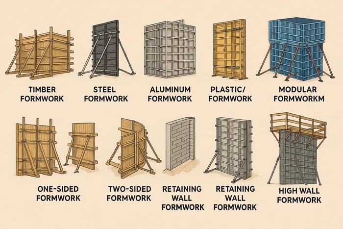 Classifications and Types of Wall Formwork