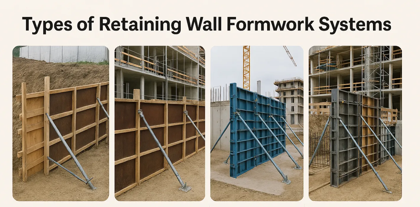 Types of Retaining Wall Formwork Systems