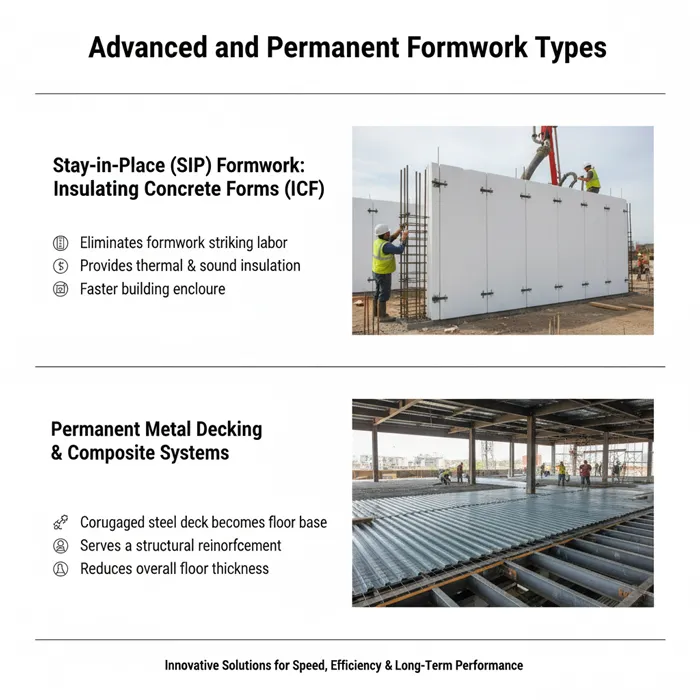 Advanced and Permanent Formwork Types