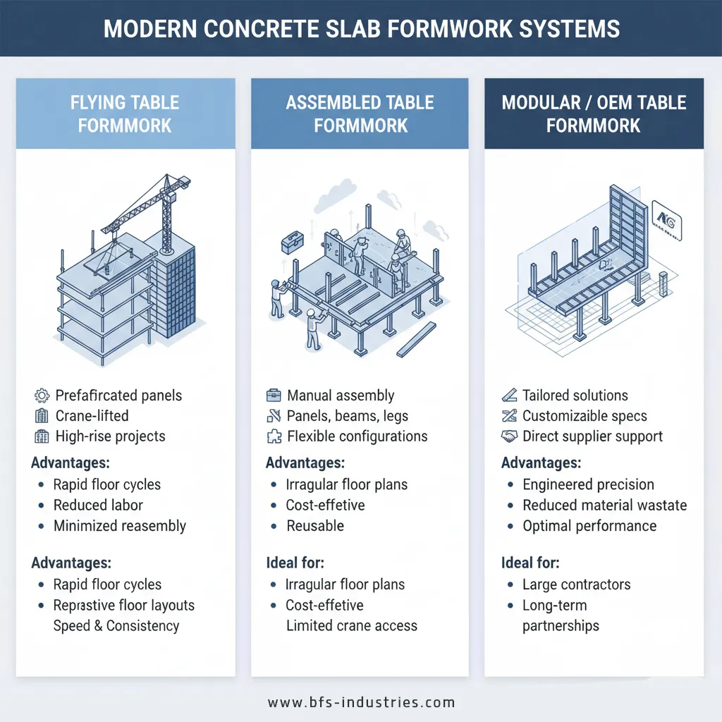 Types of Table Formwork Systems
