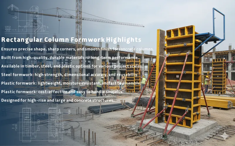 construction of column formwork infographic
