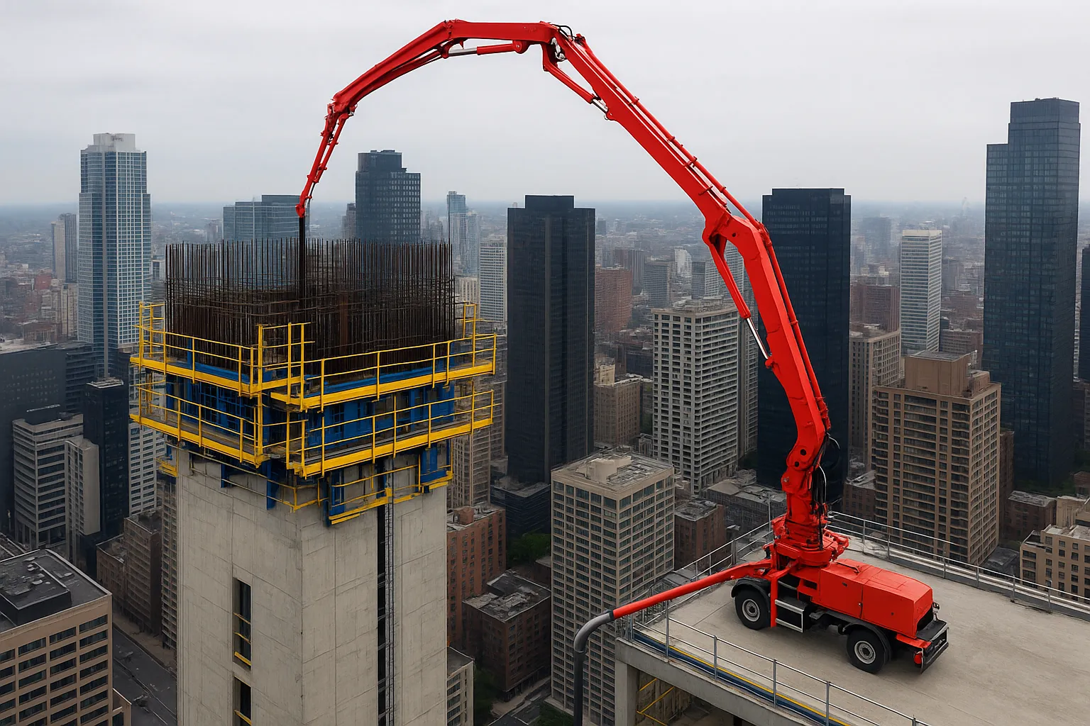 High-Rise Core Wall Pumping with a Boom Placer The Challenge and Solution