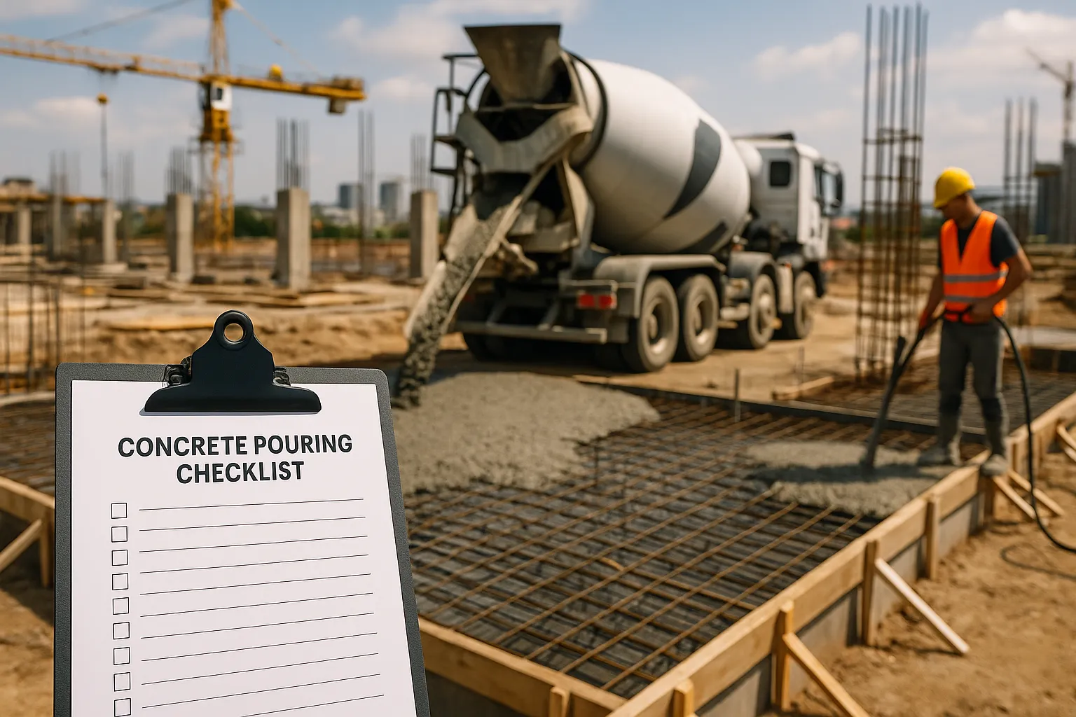 Why a Concrete Pouring Checklist Is Essential