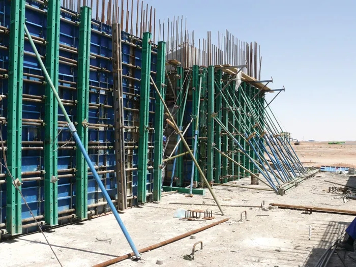 Material wall formwork