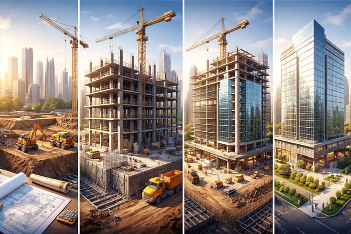 Stages of building construction