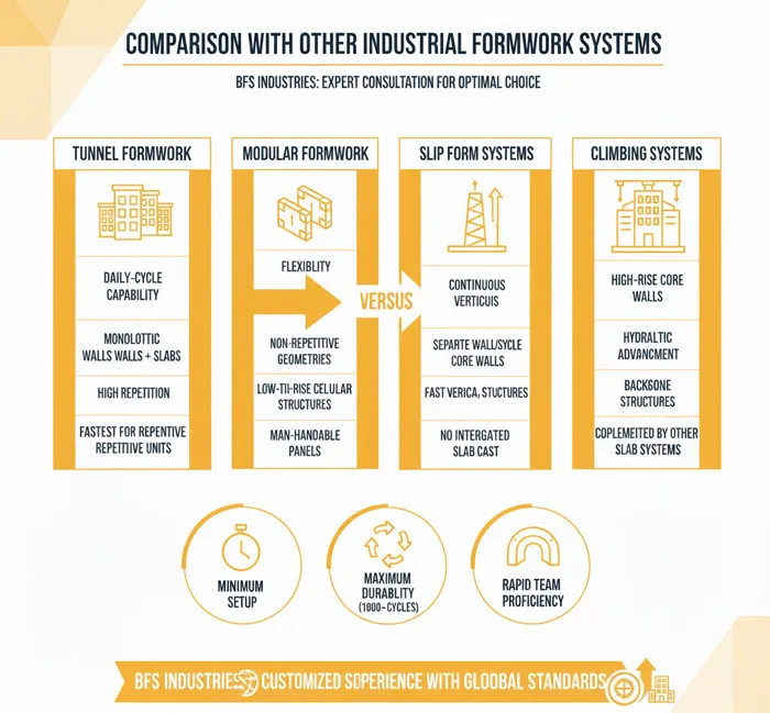 Comparison With Other Industrial Formwork Systems